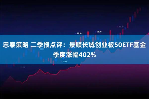 忠泰策略 二季报点评：景顺长城创业板50ETF基金季度涨幅402%
