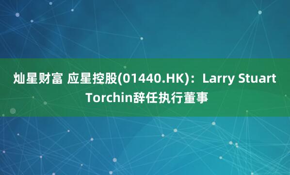 灿星财富 应星控股(01440.HK)：Larry Stuart Torchin辞任执行董事
